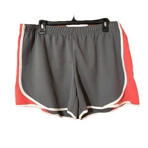 Mix & Co. Women's Gray Orange Polyester‎ Shorts Size 2X Plus Size Athletic Run
